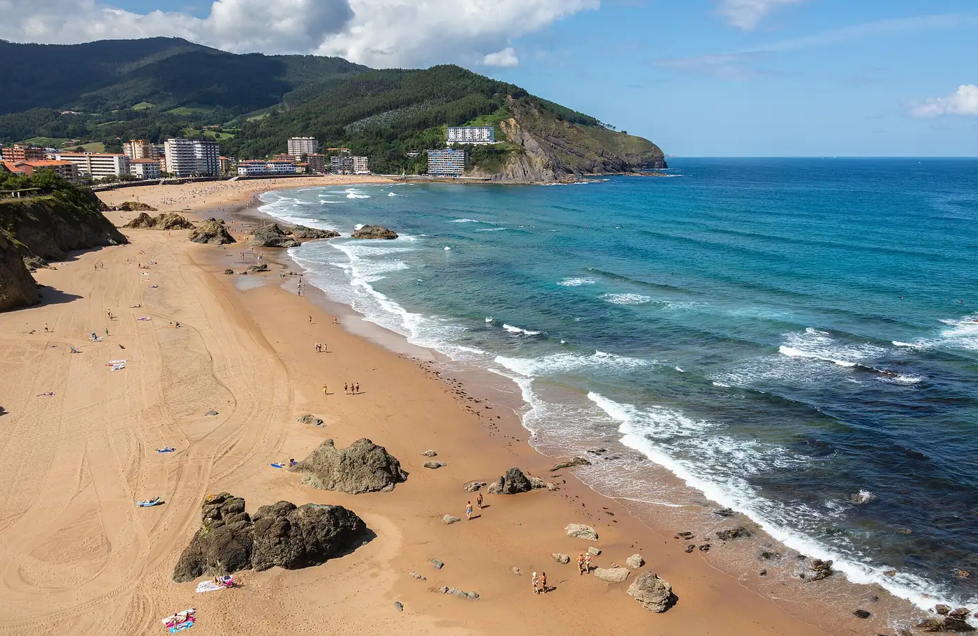 Playa de Bakio en verano